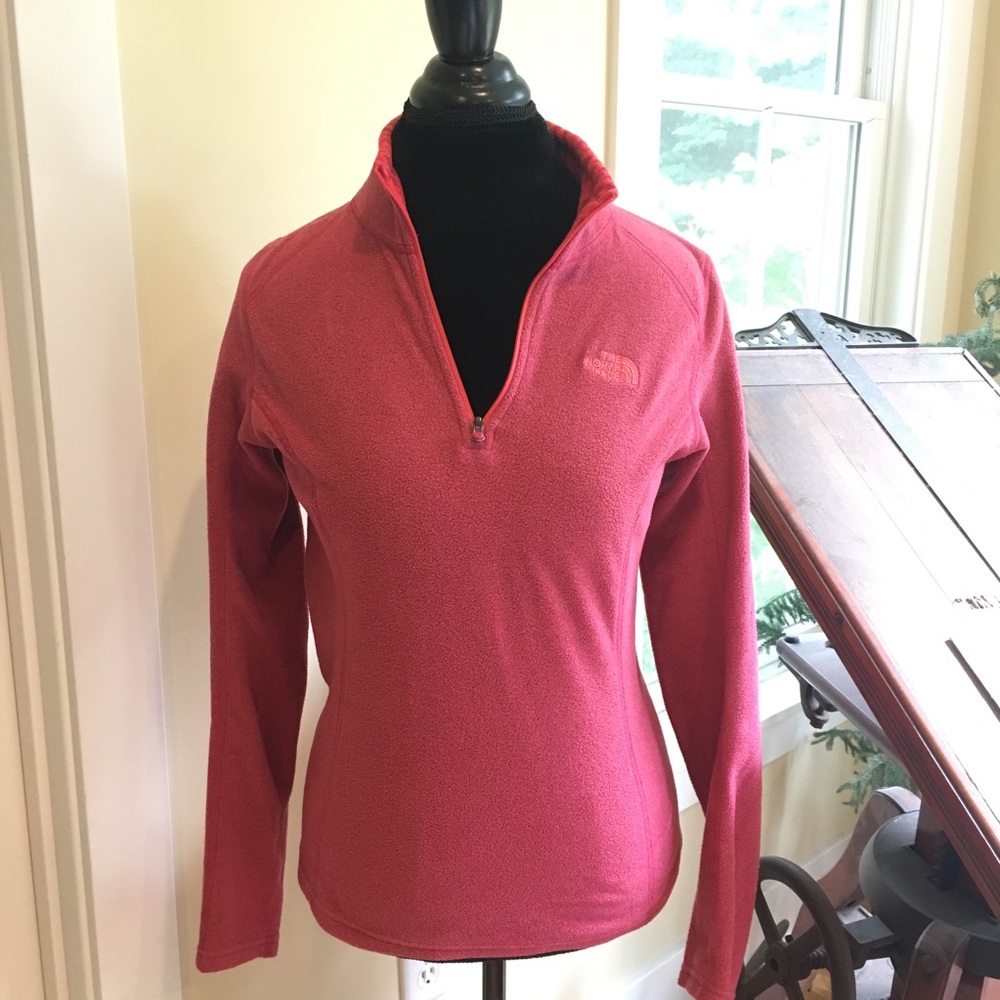 The North Face Pink Quarter Zip Fleece Pullover